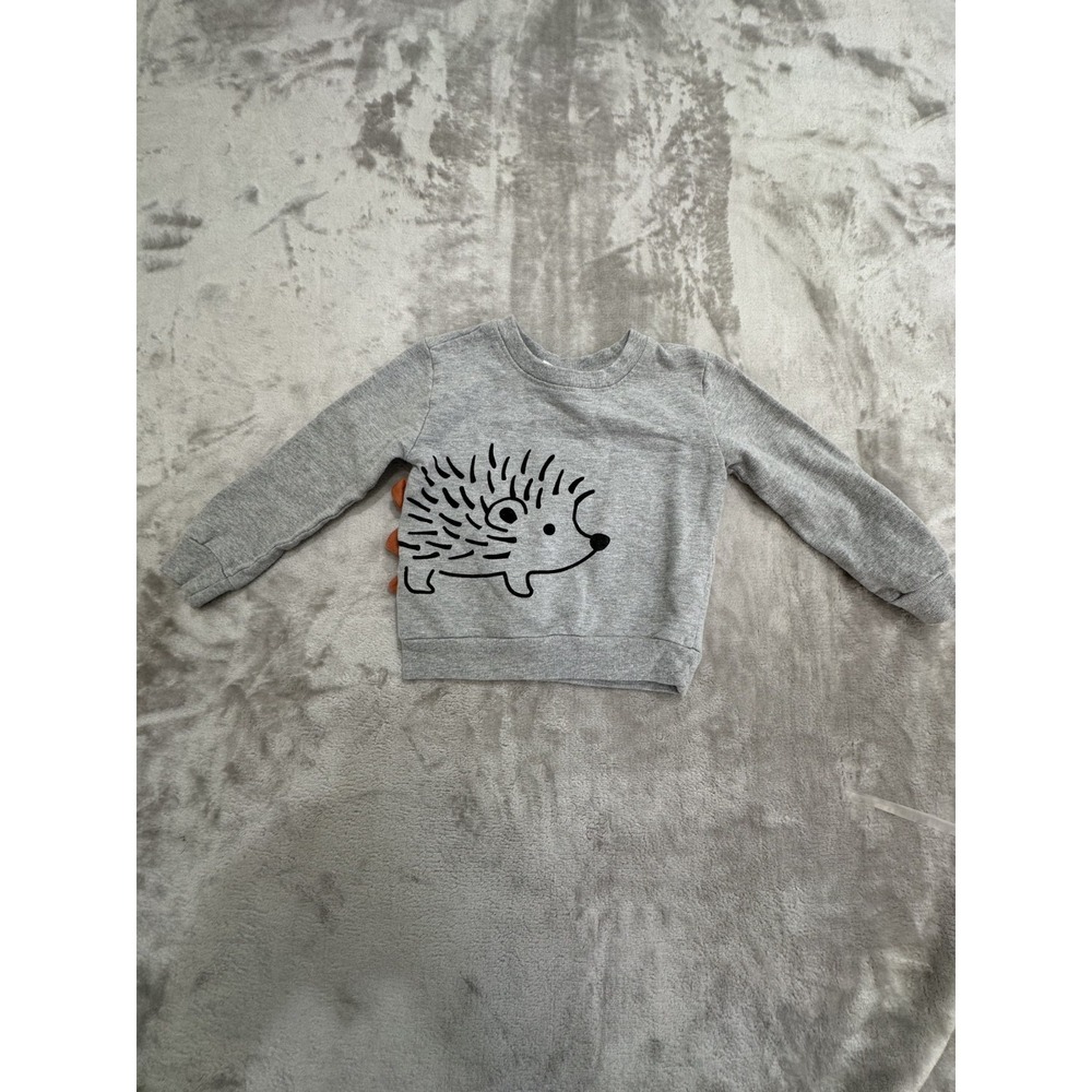 Koala Kids Sweatshirt Size 2T Gray Porcupine Long Sleeve Crew Neck‎ EUC